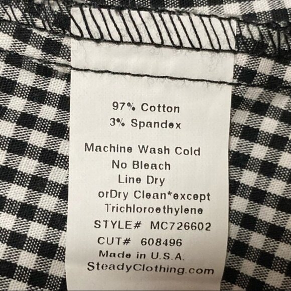 ModCloth Rock Steady Black Gingham Retro Fit and Flare Dress, Small - Picture 12 of 13